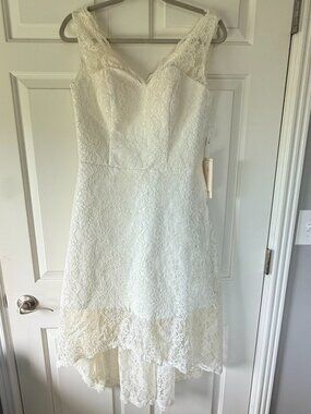 Minga'a Off White Lace Dress Tea Length w/ tags